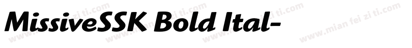 MissiveSSK Bold Ital字体转换